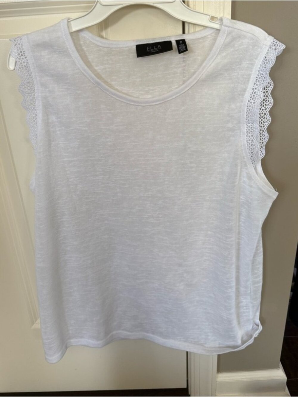 White Sleeveless Lace Top